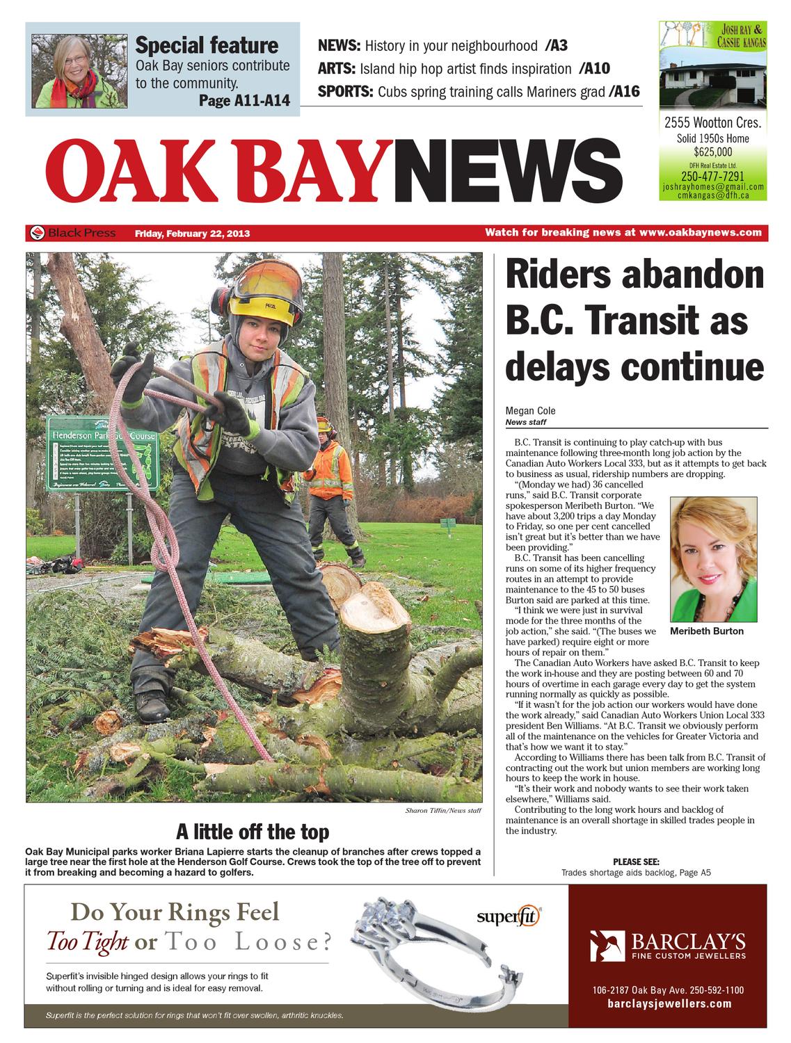 Oak Bay News, February 22, 2013 by Black Press Media Group Issuu