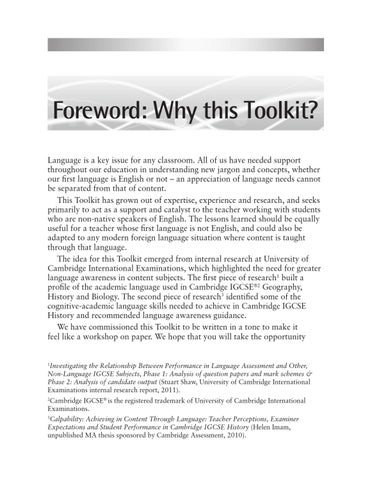 Language Awareness in Teaching: A Toolkit for Content and Language ...