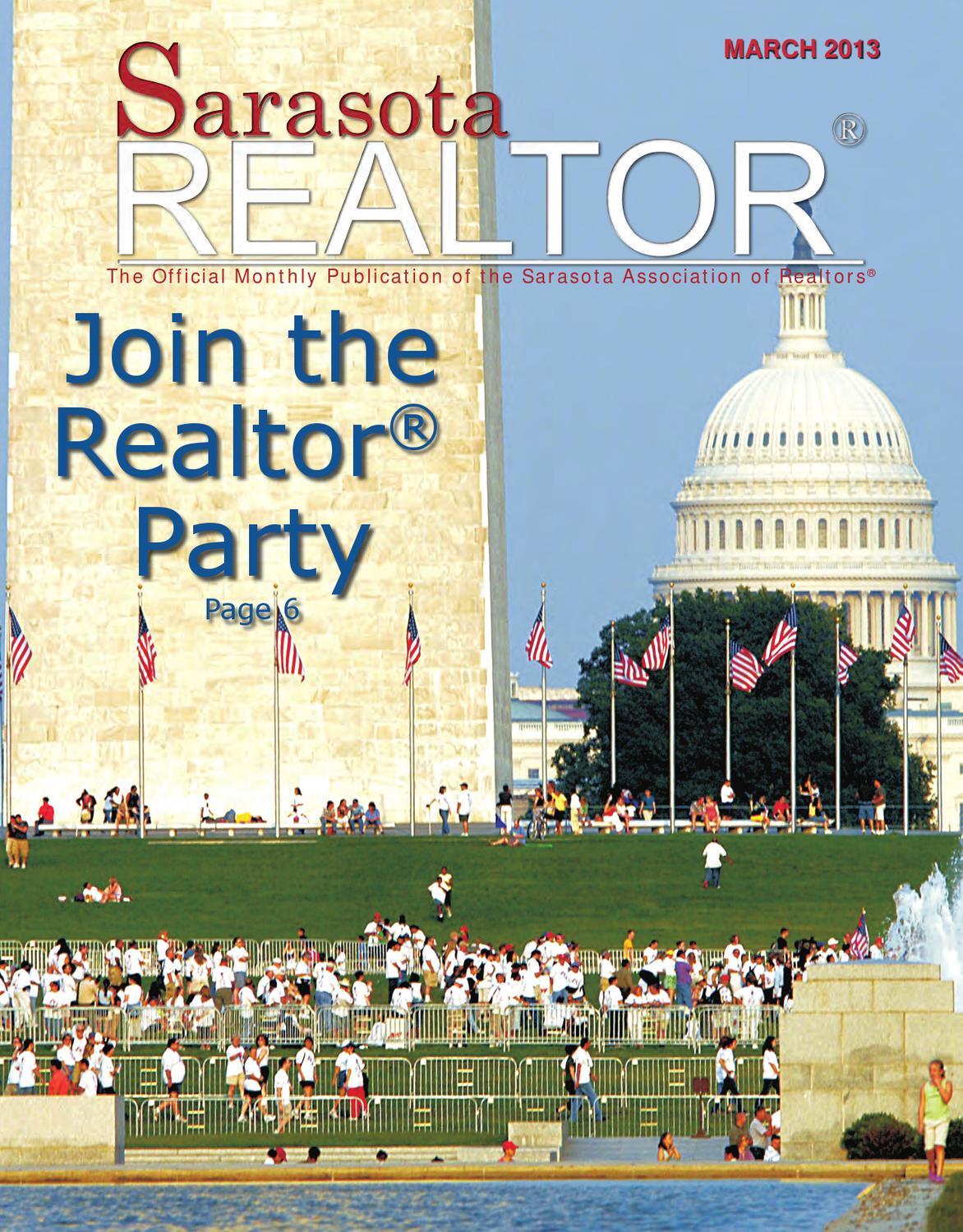 Sarasota Realtor Magazine March 2013 by REALTOR® Association of