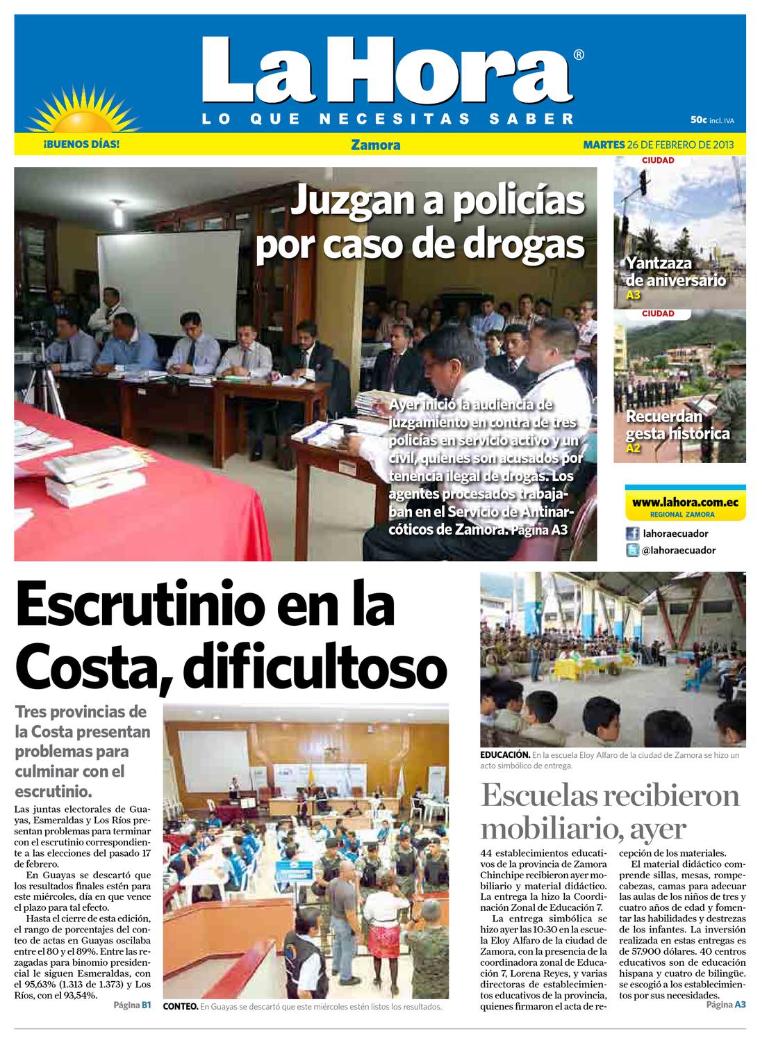 Diario La Hora Zamora 26 de Febrero 2013 by LA HORA Ecuador Issuu 