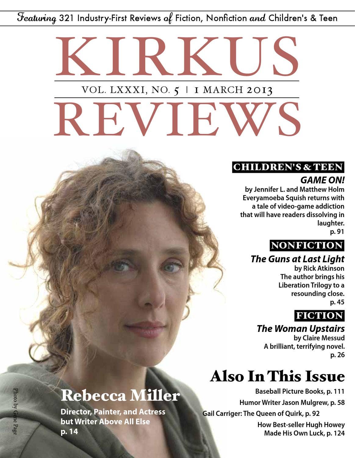 March 01, 2013: Volume LXXXI, No 5 by Kirkus Reviews - Issuu