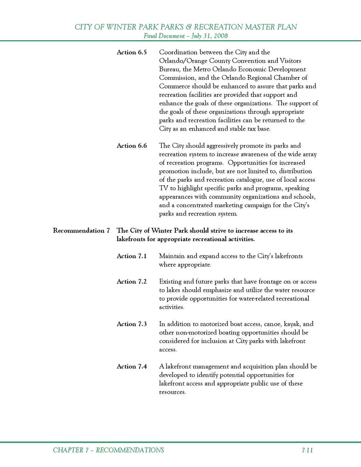 Parks & Recreation Master Plan by City of Winter Park - Issuu
