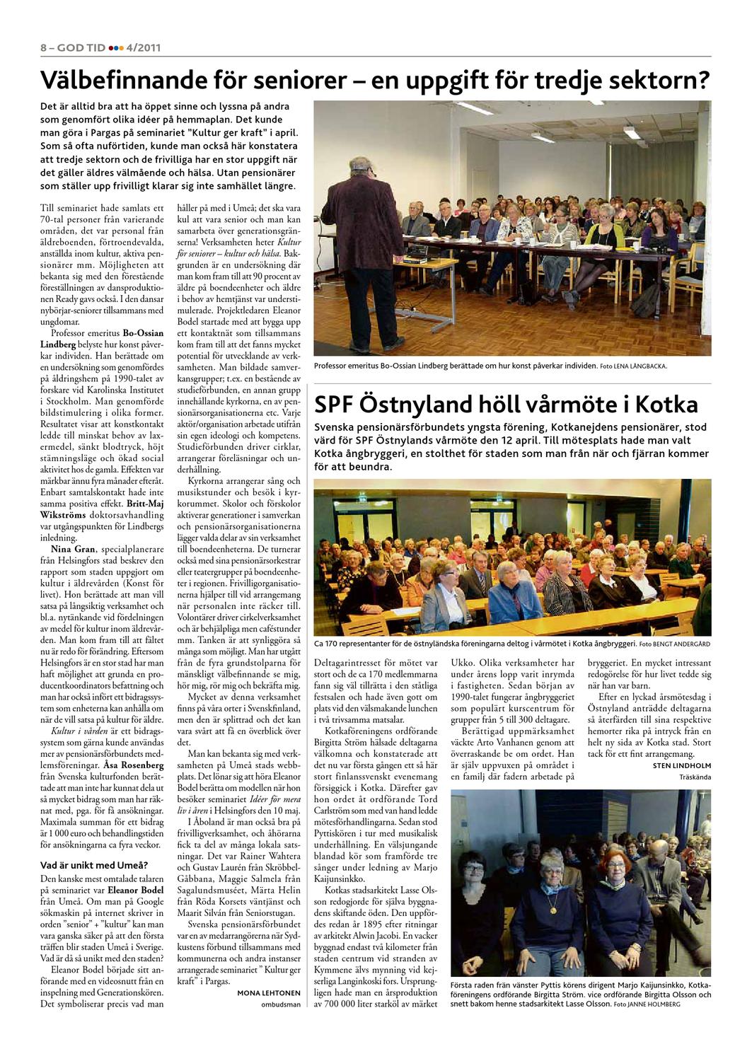 mötesplatser för äldre i lindberg