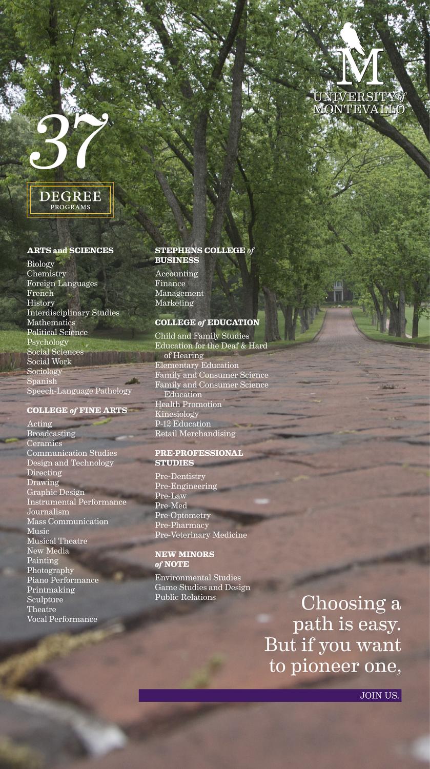 Montevallo degree programs by University of Montevallo Issuu