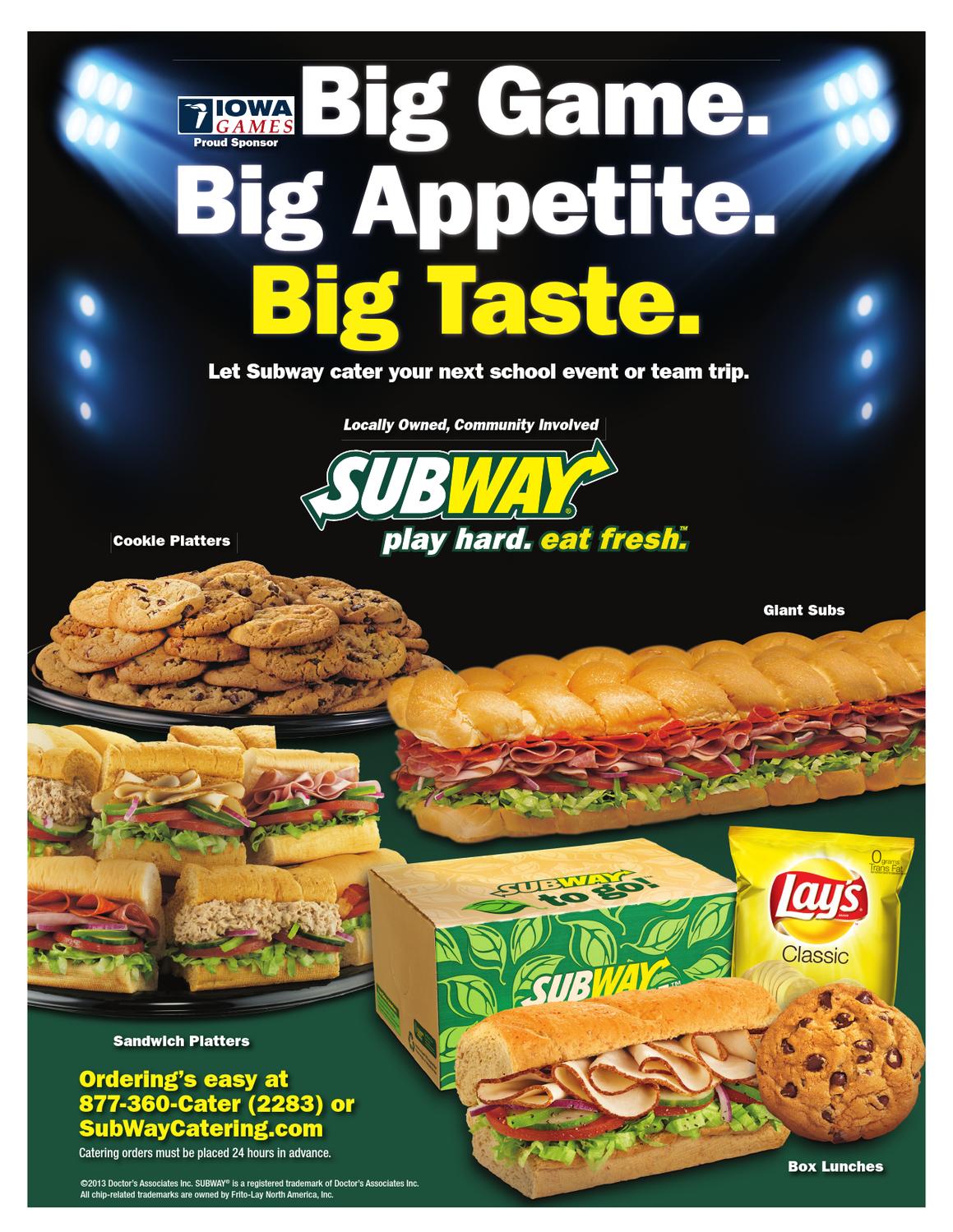 2013 winter iowa games results book by cory kennedy issuu subway catering flyer