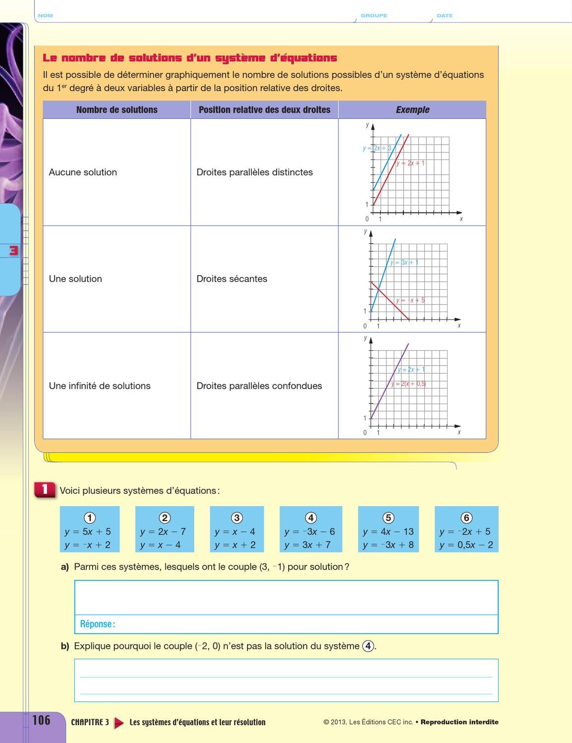 Point De Mire Secondaire 3 Corrige Pdf