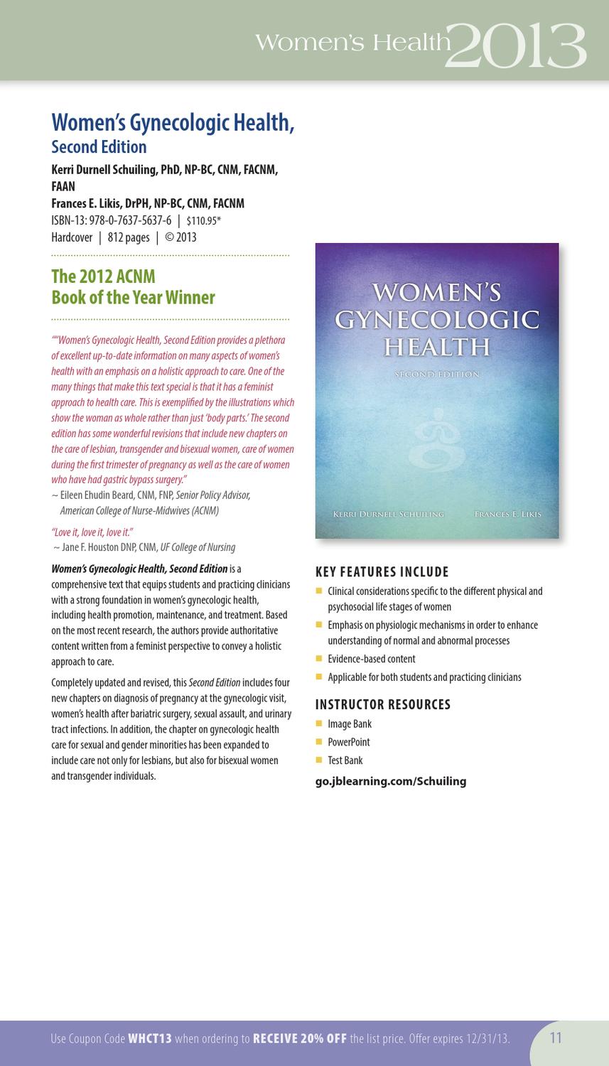 Jones & Bartlett Learning 2013 Women's Health Catalog by Jones