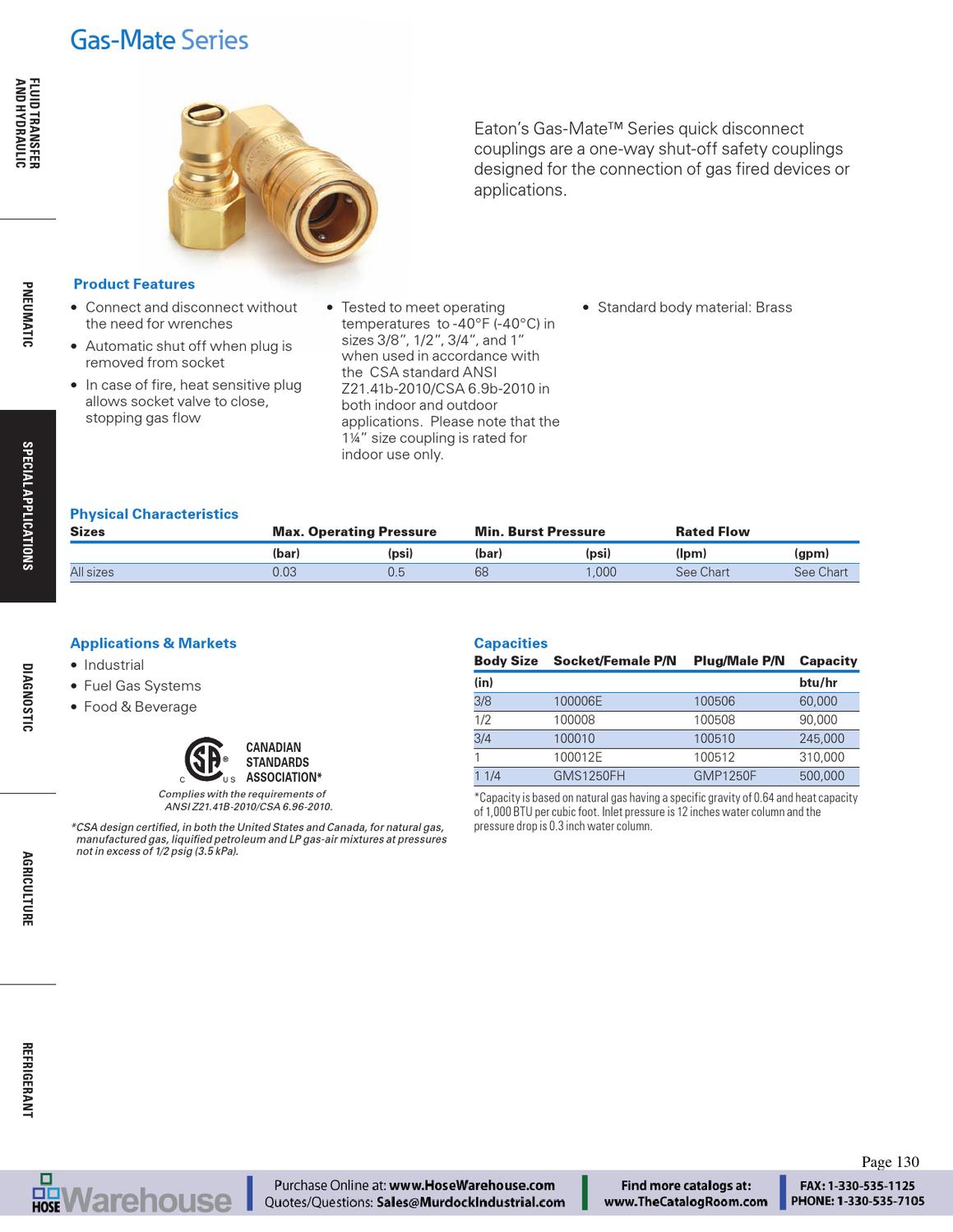 Eaton Aeroquip Quick Disconnect Couplings Master Catalog EMEQDCC001E