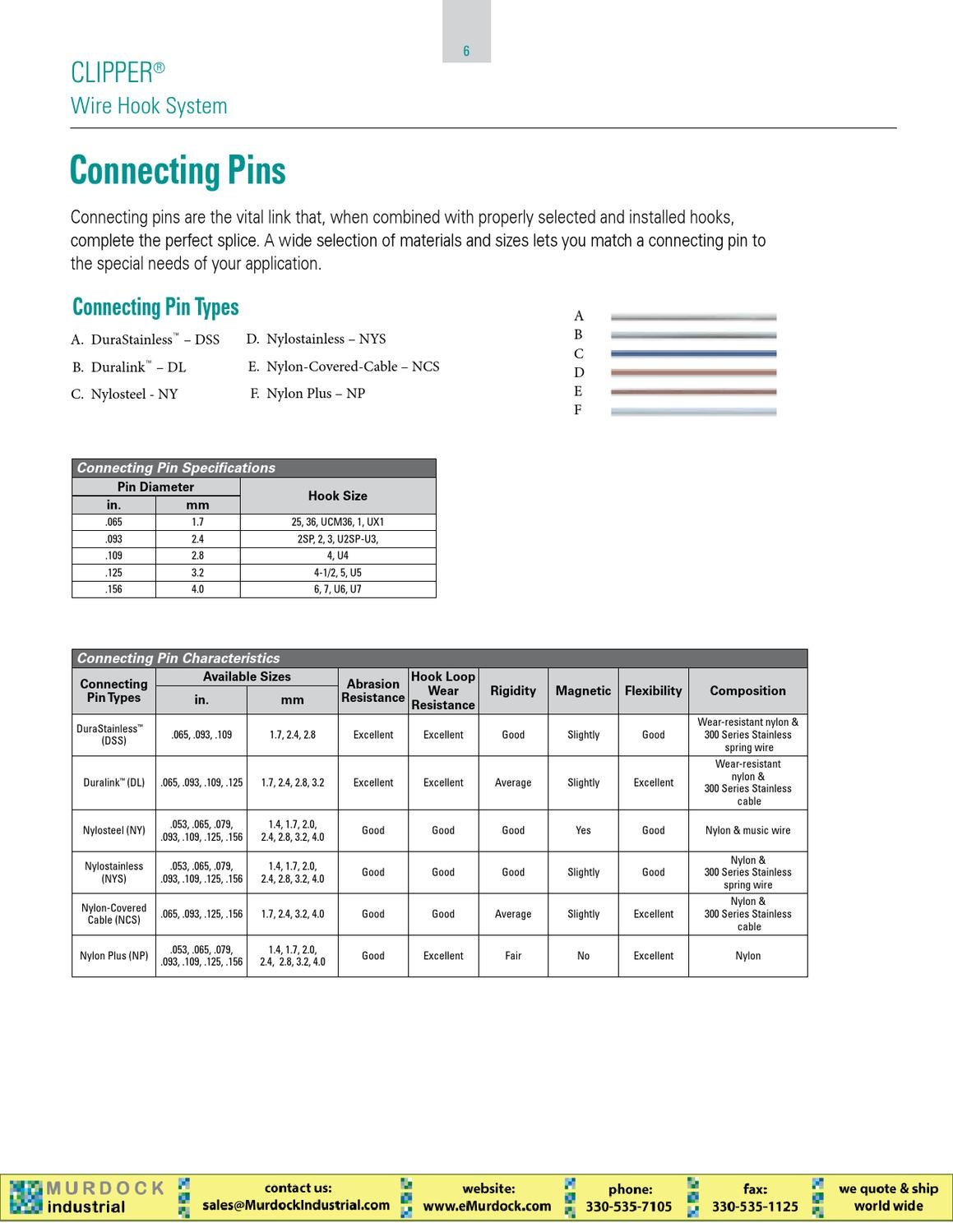 Flexco Clipper Wire Hook Catalog for Conveyor Belt Lace Lacing by