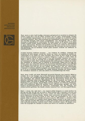Gispen Collectie 家具目录 · Meubelcatalogus 1965 第 3 页