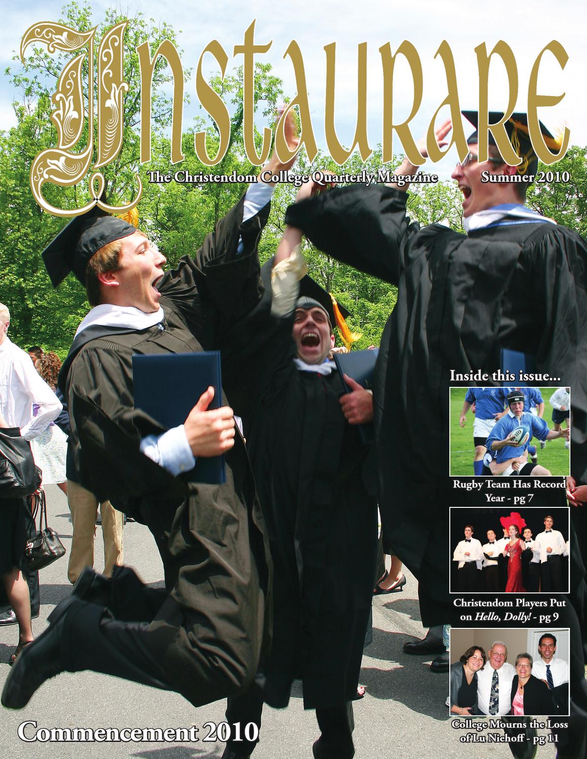 Instaurare Summer 2010 By Christendom College Issuu