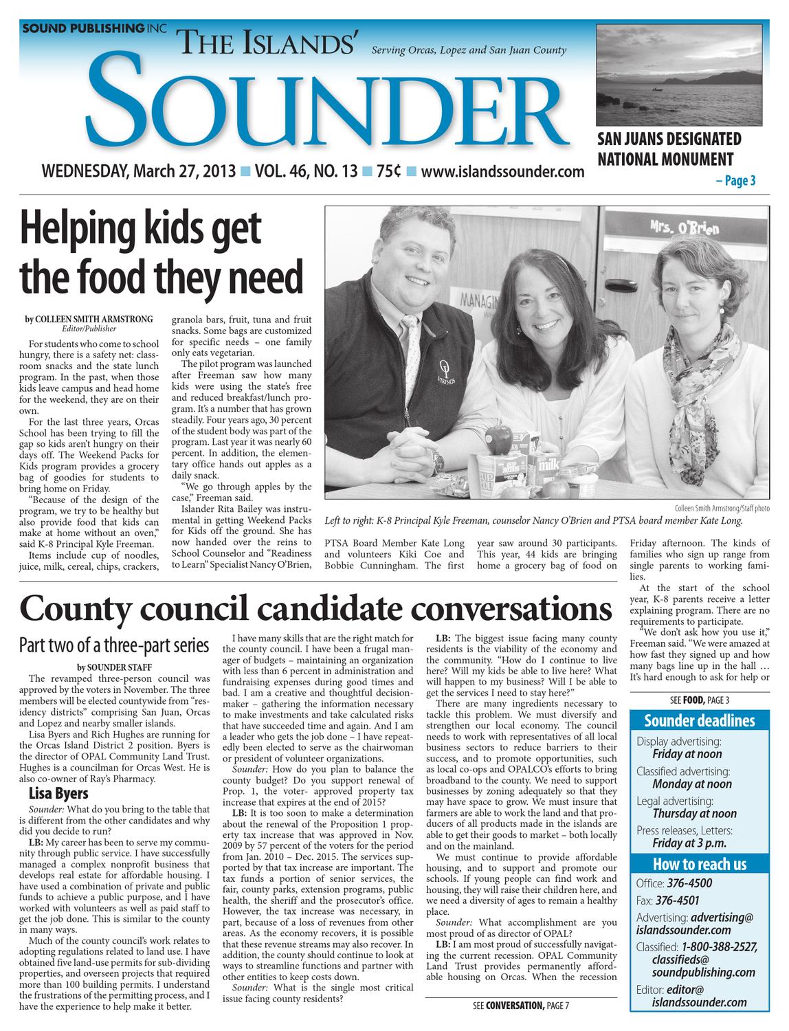 Islands' Sounder, March 27, 2013 by Sound Publishing - Issuu