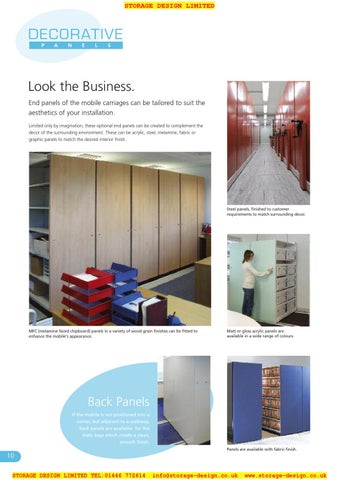 Storage Design Limited 家具目录 · SDL Moresecure Mobile 层架 2012 第 10 页