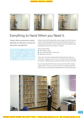 Storage Design Limited 家具目录 · SDL Moresecure Mobile 层架 2012 第 17 页