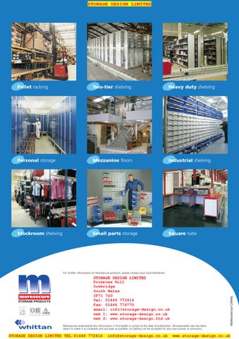 Storage Design Limited 家具目录 · SDL Moresecure Mobile 层架 2012 第 20 页