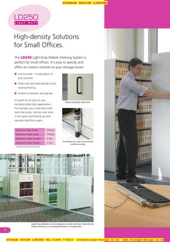 Storage Design Limited 家具目录 · SDL Moresecure Mobile 层架 2012 第 4 页