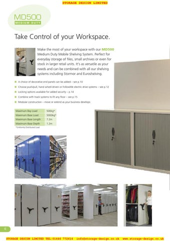 Storage Design Limited 家具目录 · SDL Moresecure Mobile 层架 2012 第 6 页
