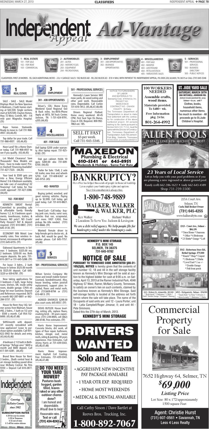 inground pools jackson tn on V110n45 03 27 13 By Independent Appeal Issuu