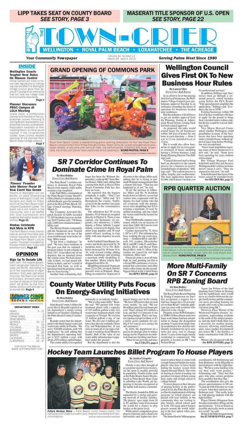 TownCrier Newspaper March 29, 2013 by Wellington The Magazine LLC Issuu