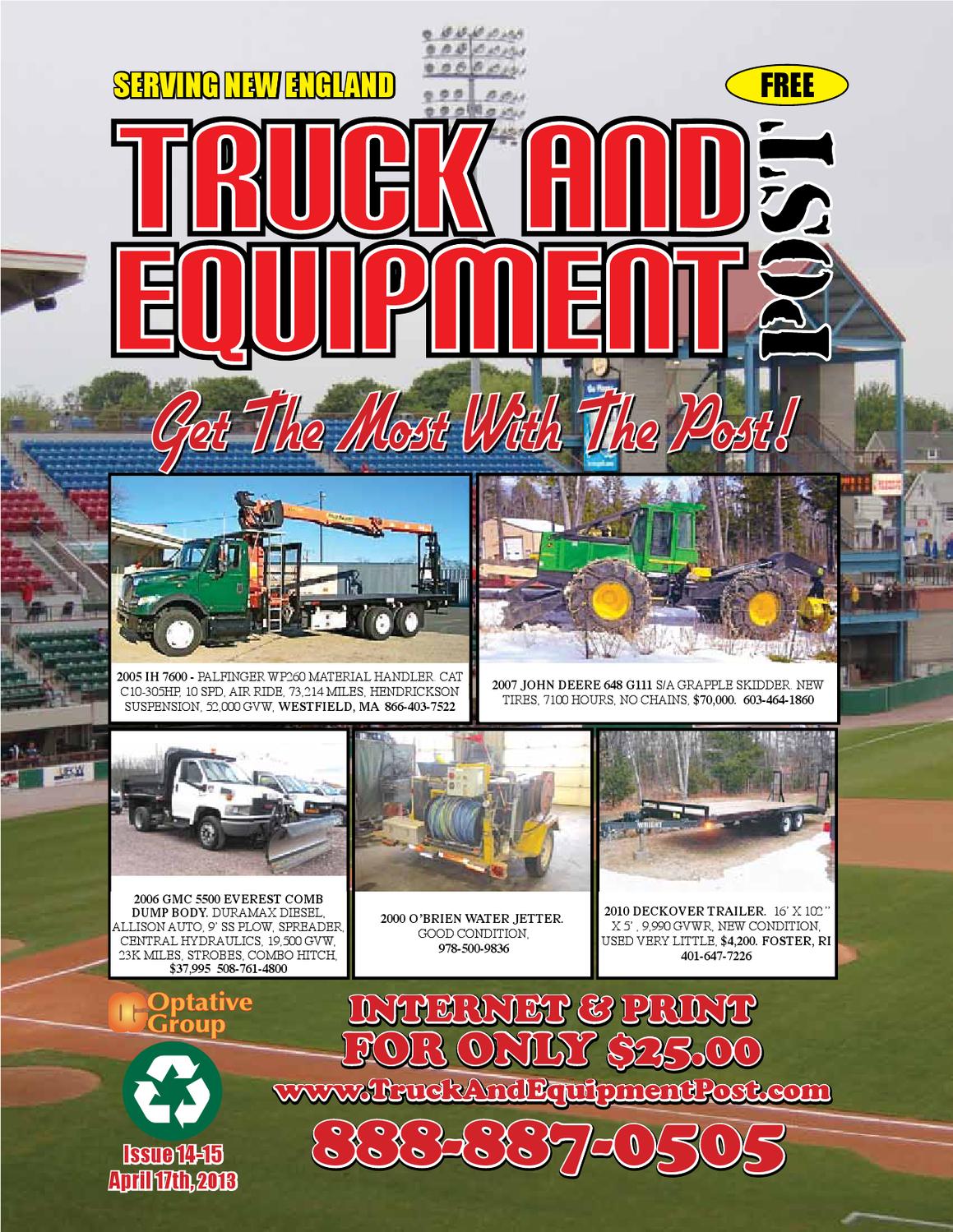 Truck And Equipment Post Issue 1415, 2013 by 1ClickAway Issuu