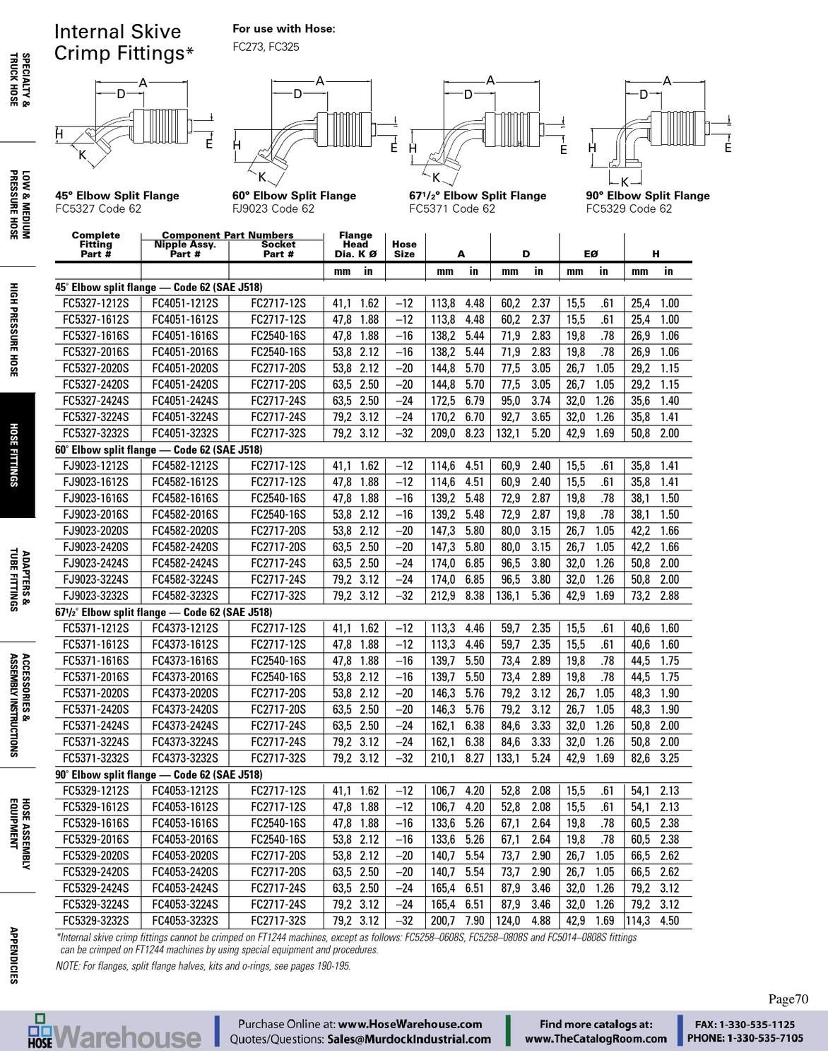 Crimp Fittings Hose Ends Eaton Aeroquip Catalog Section by Murdock