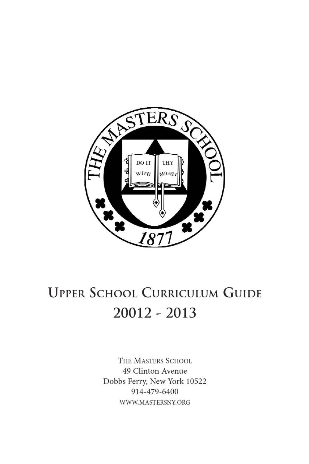 Masters School Upper School Curriculum Guide by The Masters School - Issuu