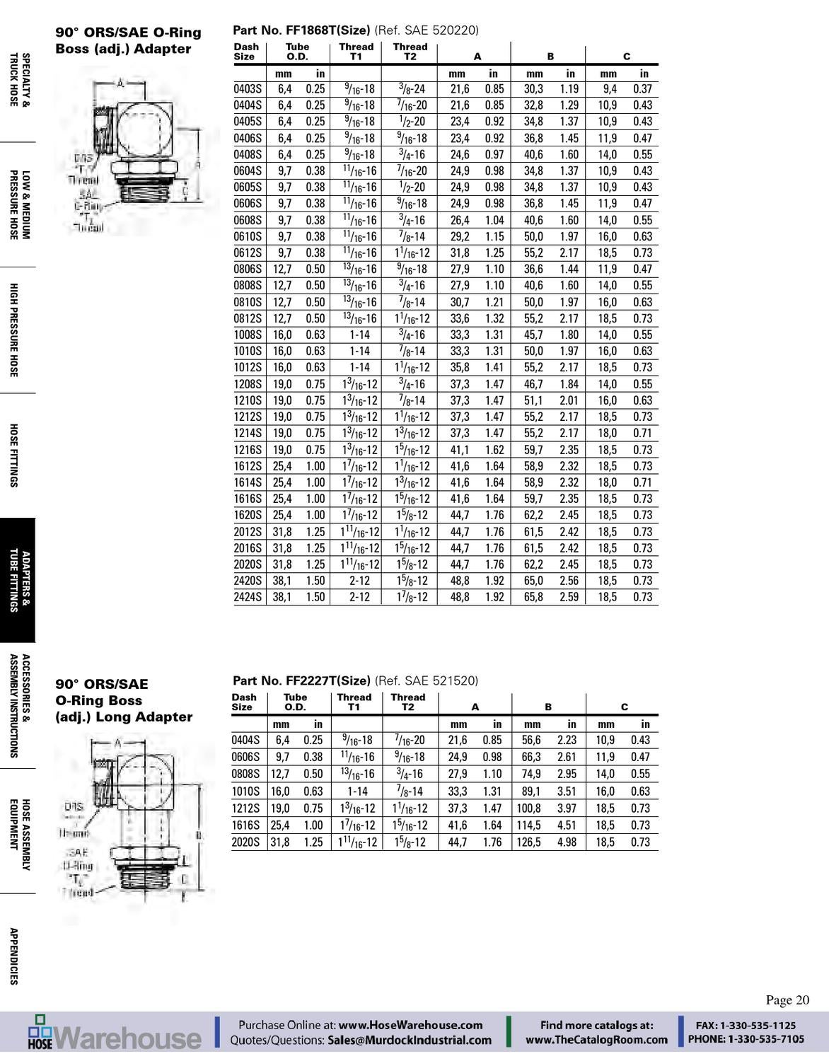 Eaton Aeroquip Adapters Section of Main Catalog by Murdock Industrial ...