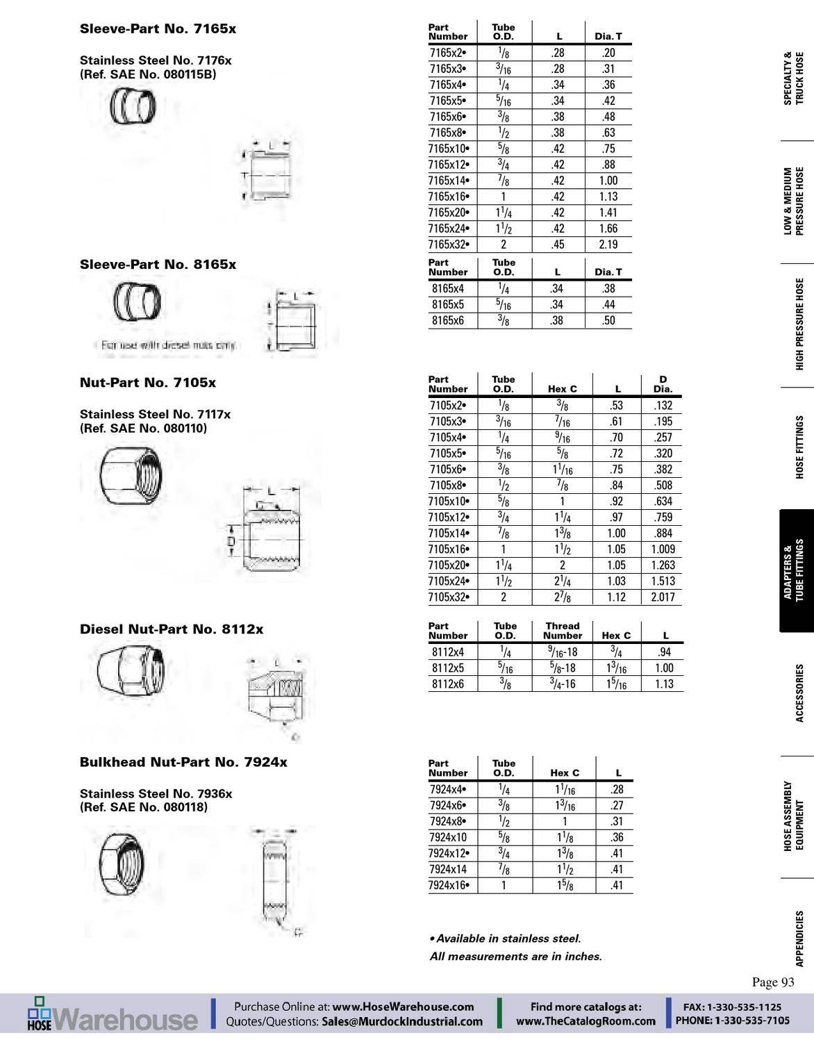 Eaton Aeroquip Adapters Section of Main Catalog by Murdock Industrial