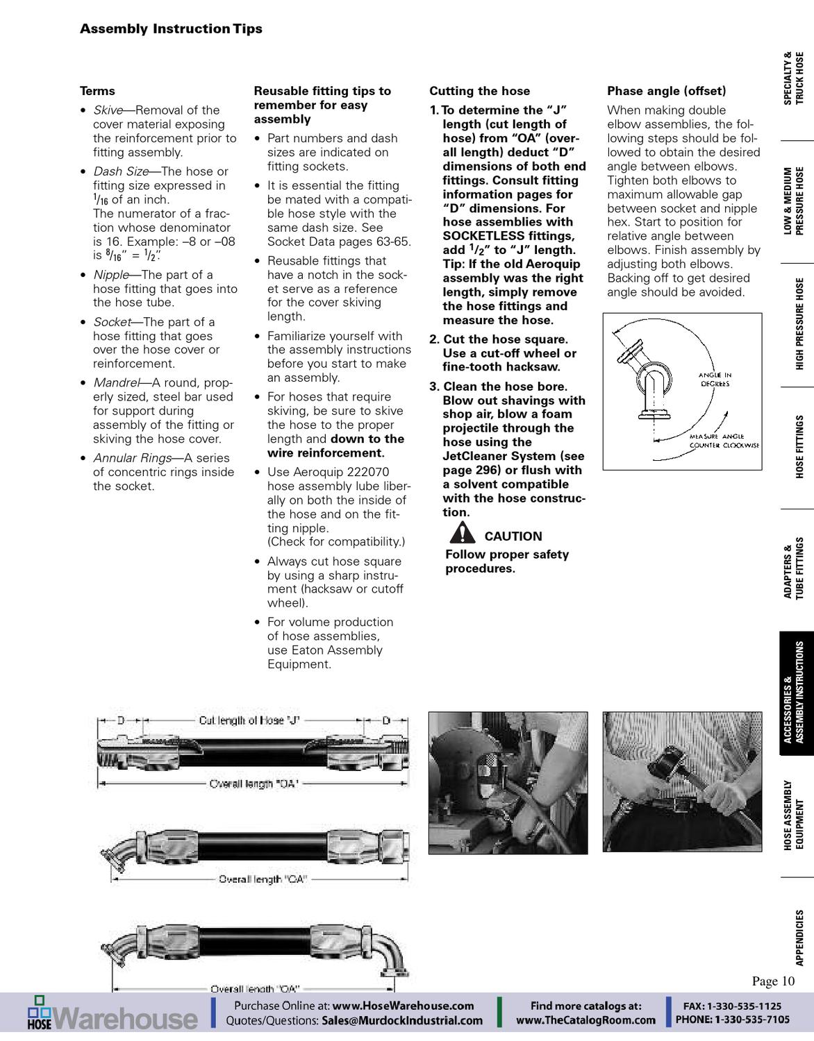 Eaton Aeroquip Assembly Instructions How To Put Together Section of