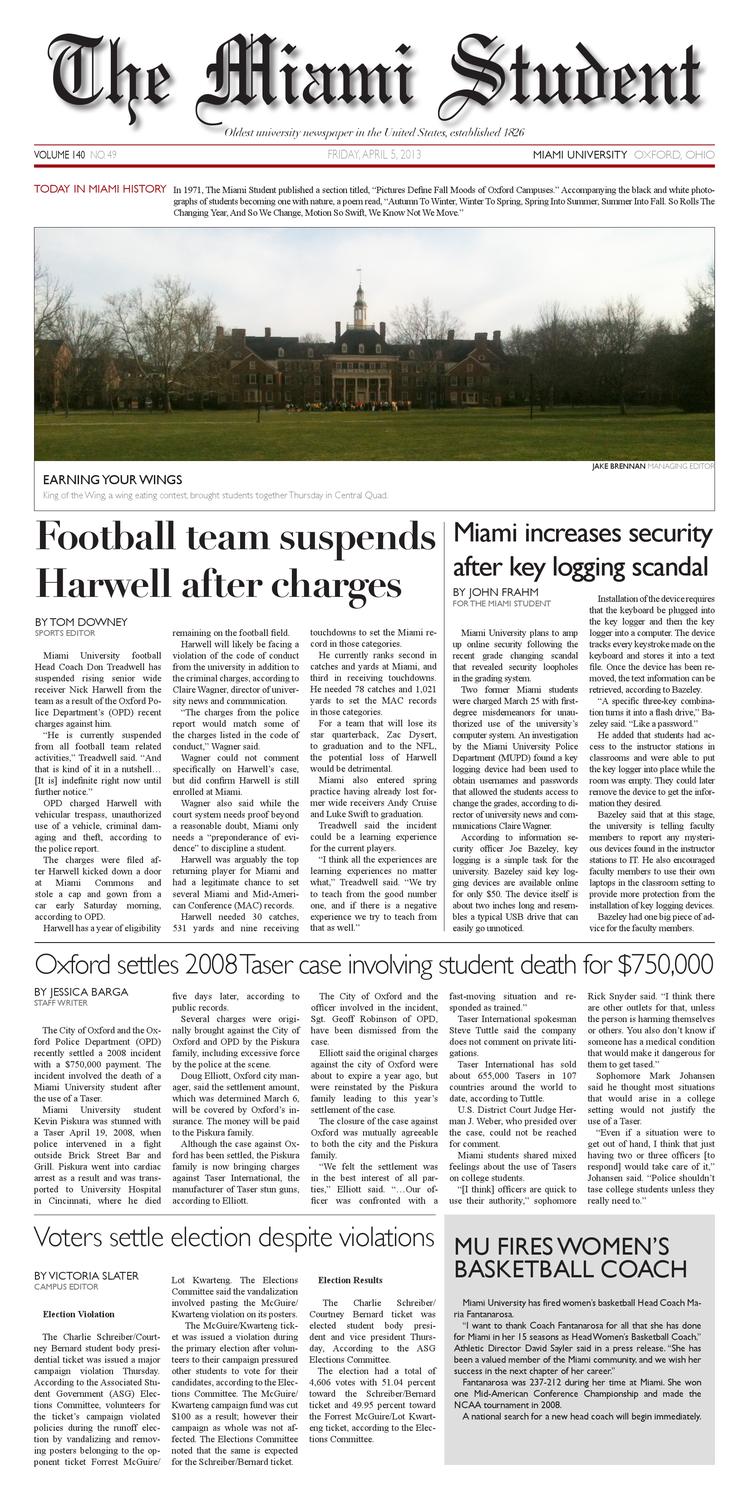April 5 2013 The Miami Student By The Miami Student Issuu