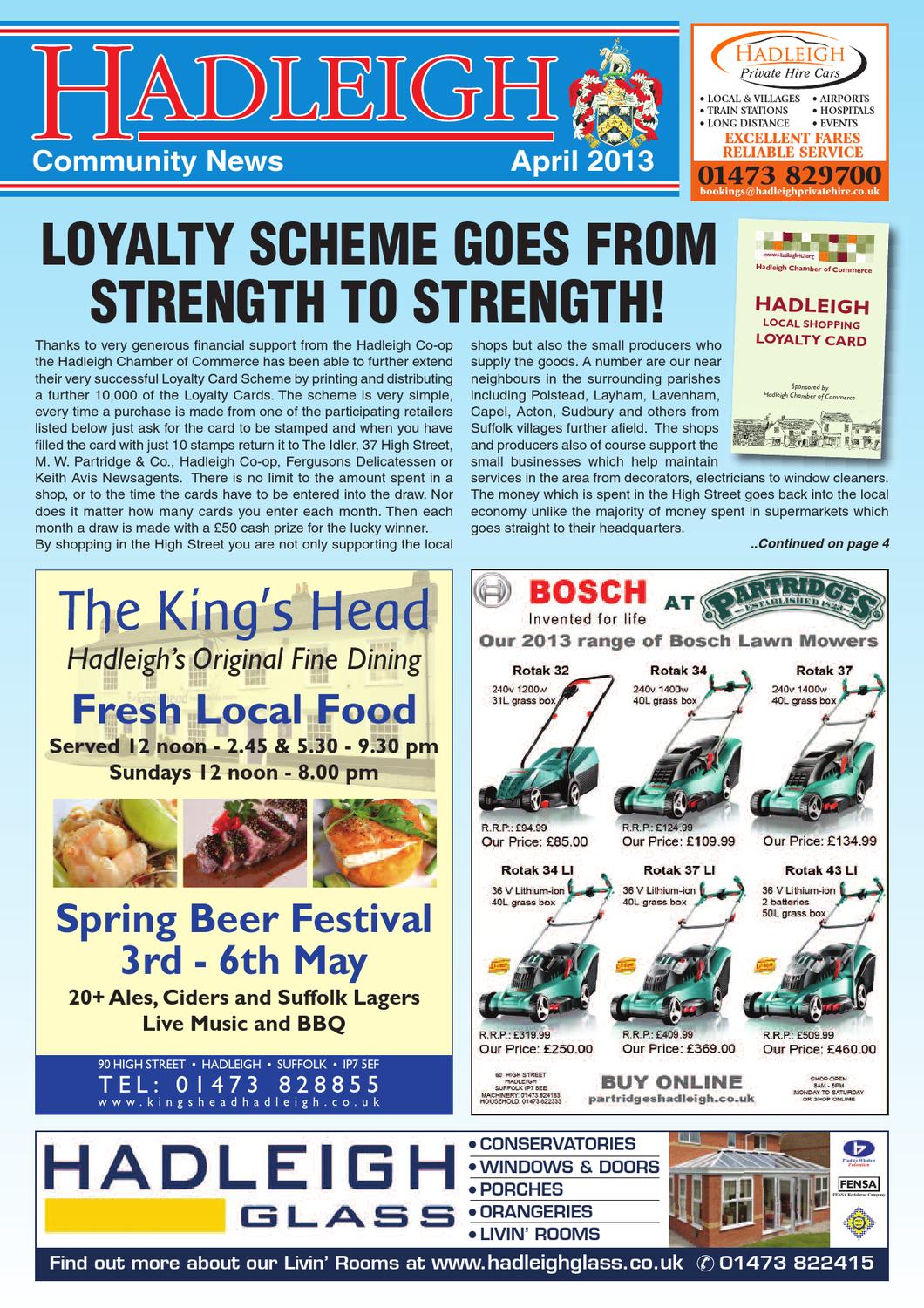 Hadleigh Community News, April 2013 by Keith Avis Printers Ltd Issuu