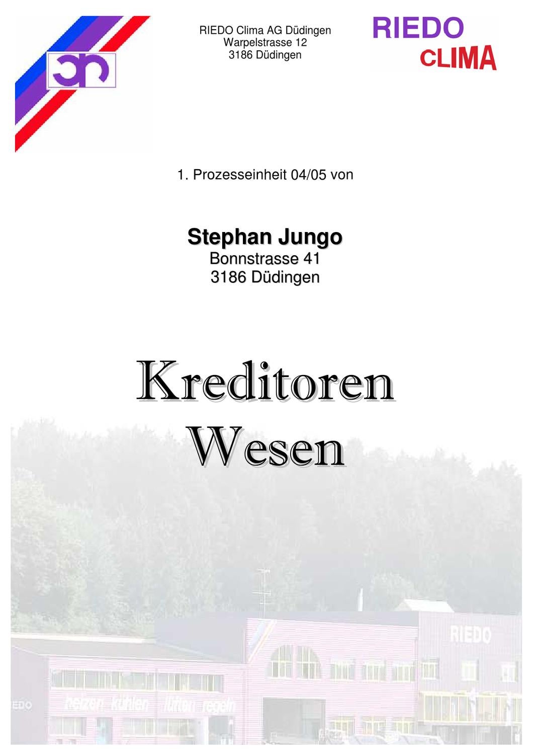 Handel Kreditoren Stephan Jungo by Planzer