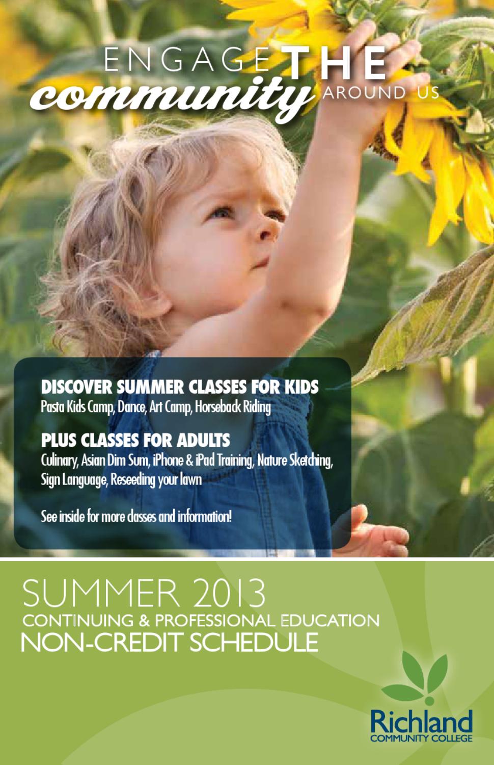 Richland Community College 2013 CPED Summer Schedule by Richland