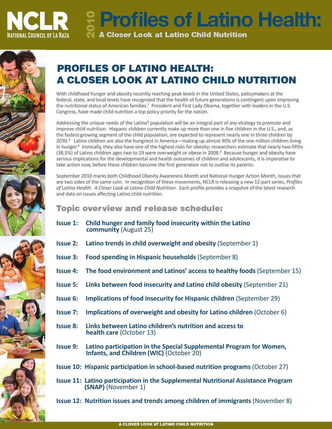 Profiles of Latino Health: A Closer Look at Latino Child Nutrition ... - 