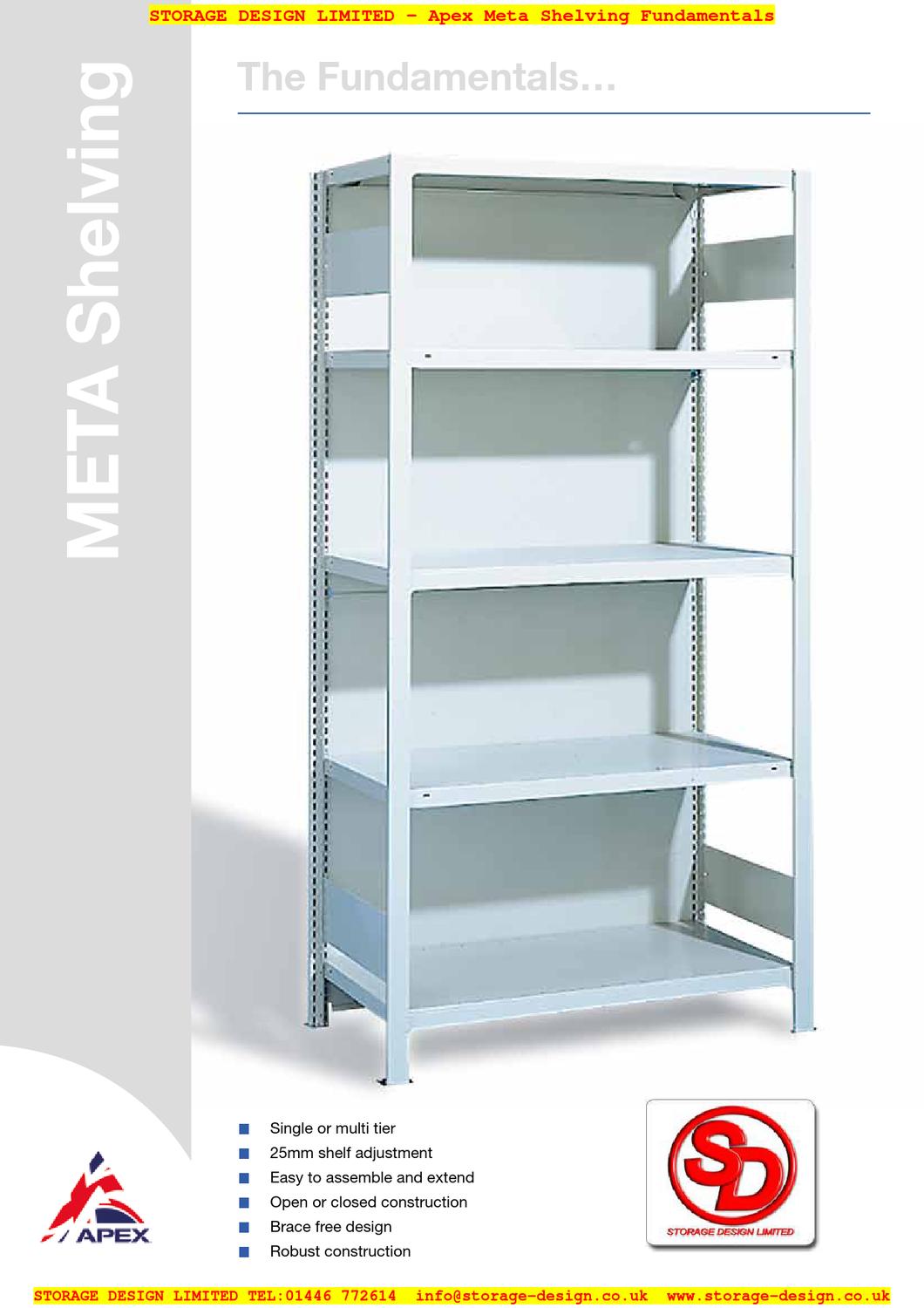 Apex Meta Shelving System from Storage Design Limited by Storage Design