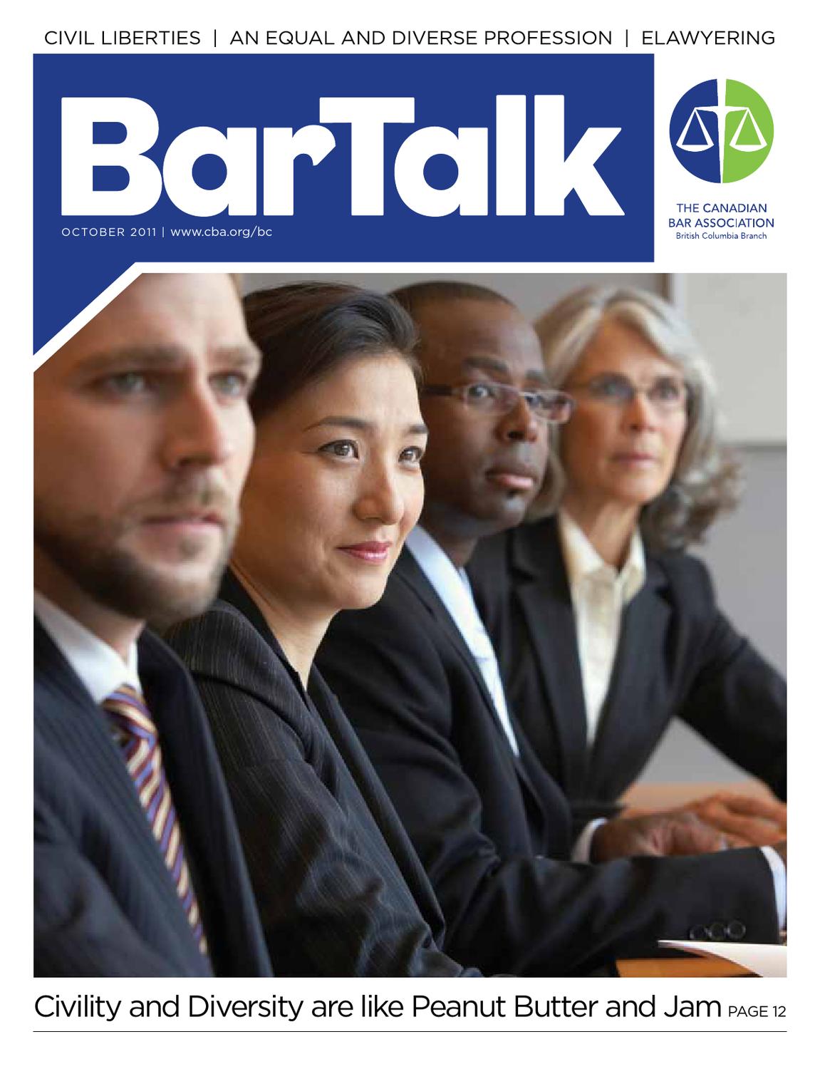 BarTalk October 2011 by The Canadian Bar Association, BC Branch Issuu
