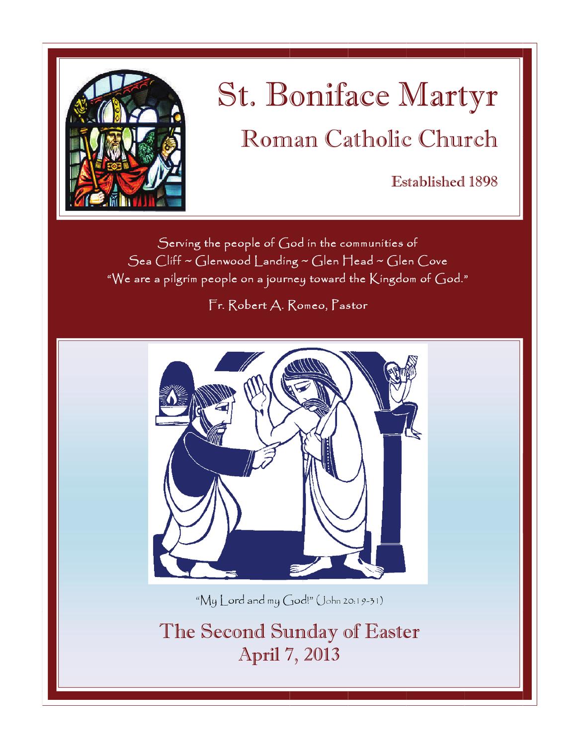St. Boniface Parish Bulletin April 7, 2013 by Robert P. Lynch Issuu