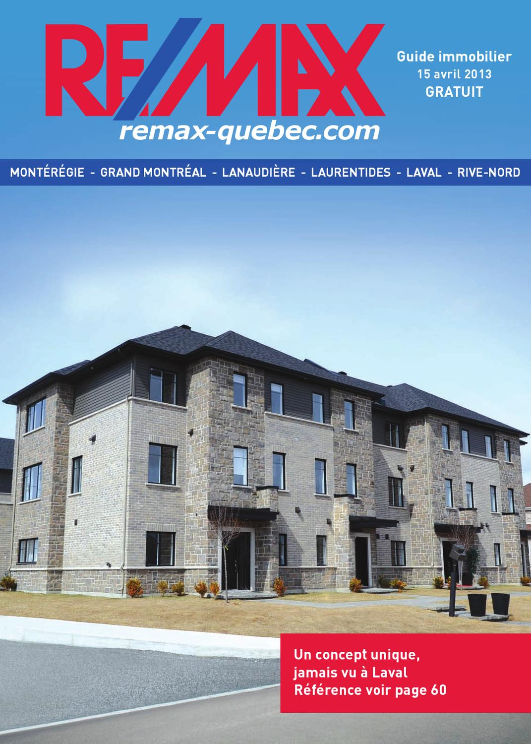 QUEBEC Remax Montreal 15 Apr., 2013 by NextHome Issuu
