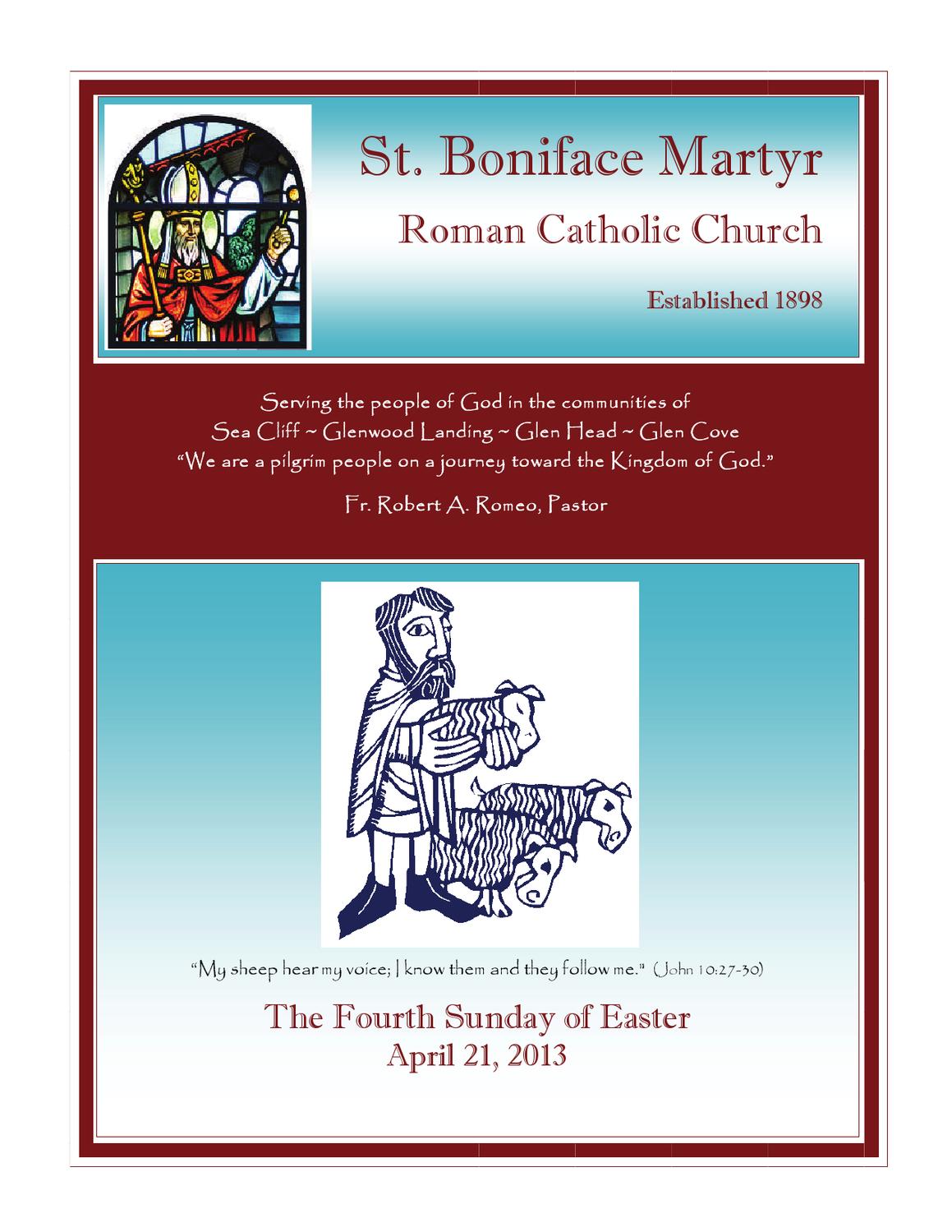 St. Boniface Parish Bulletin April 21, 2014 by Robert P. Lynch Issuu