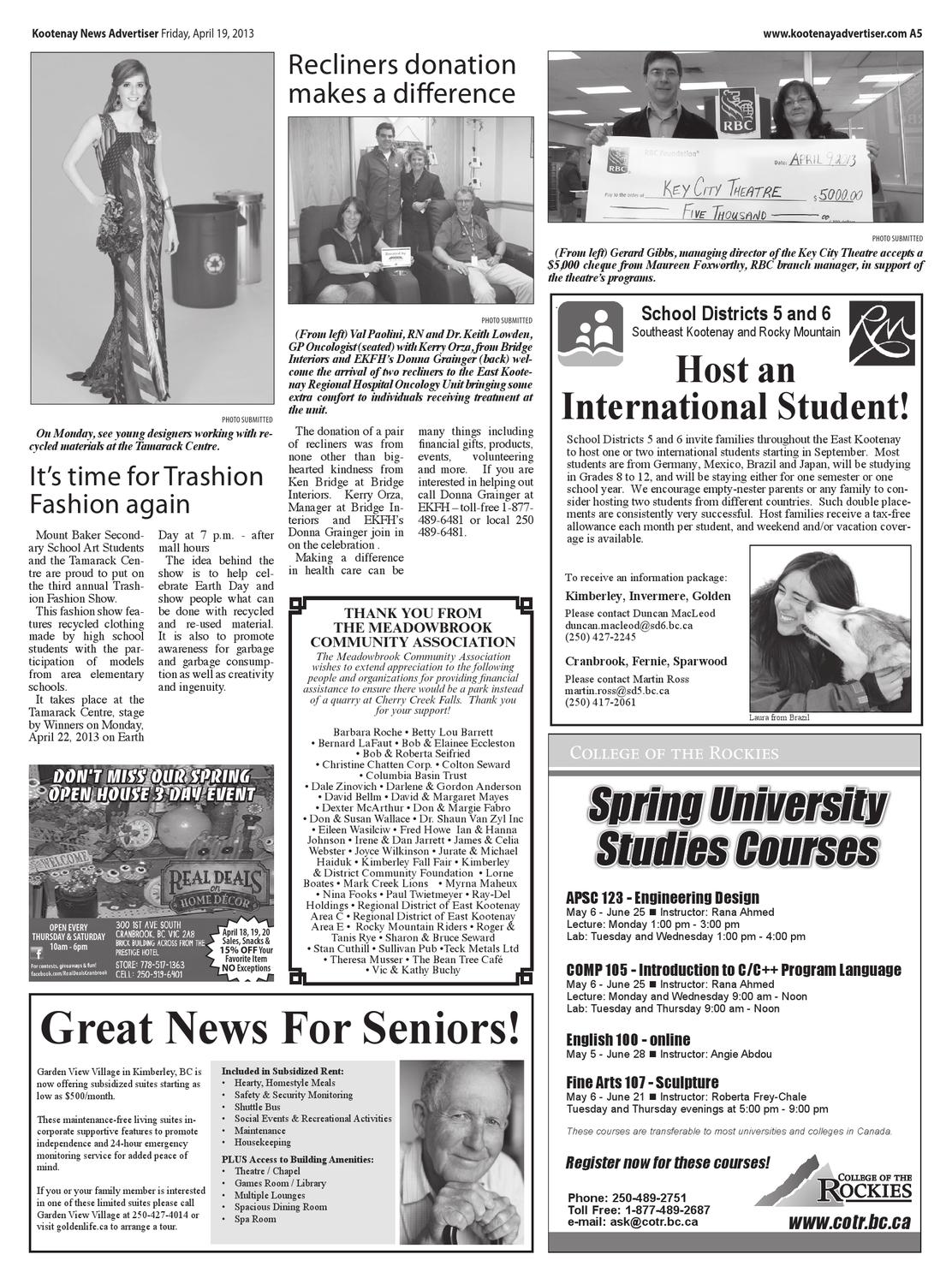 Kootenay News Advertiser April 19 2013 By Black Press Media Group Issuu