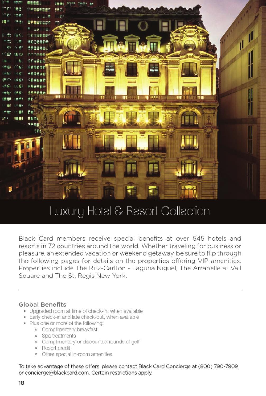 Black Card Hotel Book By Ensemble Travel Issuu