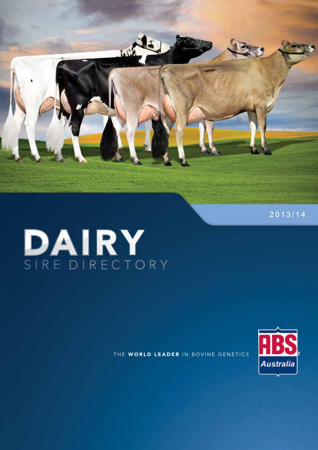 ABS Australia Dairy Sire Directory 2013/14 by ABS Global, Inc. Issuu