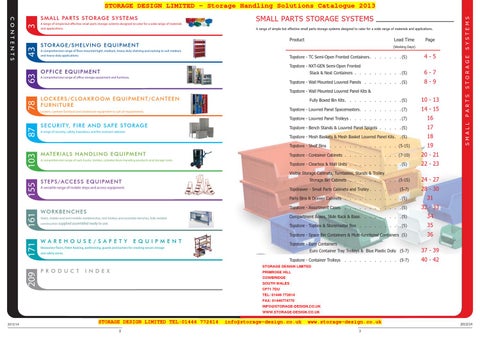 Storage Design Limited 家具目录 · Storage Handling Solutions 2013 from 第 2 页