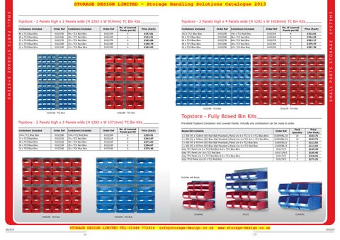 Storage Design Limited 家具目录 · Storage Handling Solutions 2013 from 第 7 页