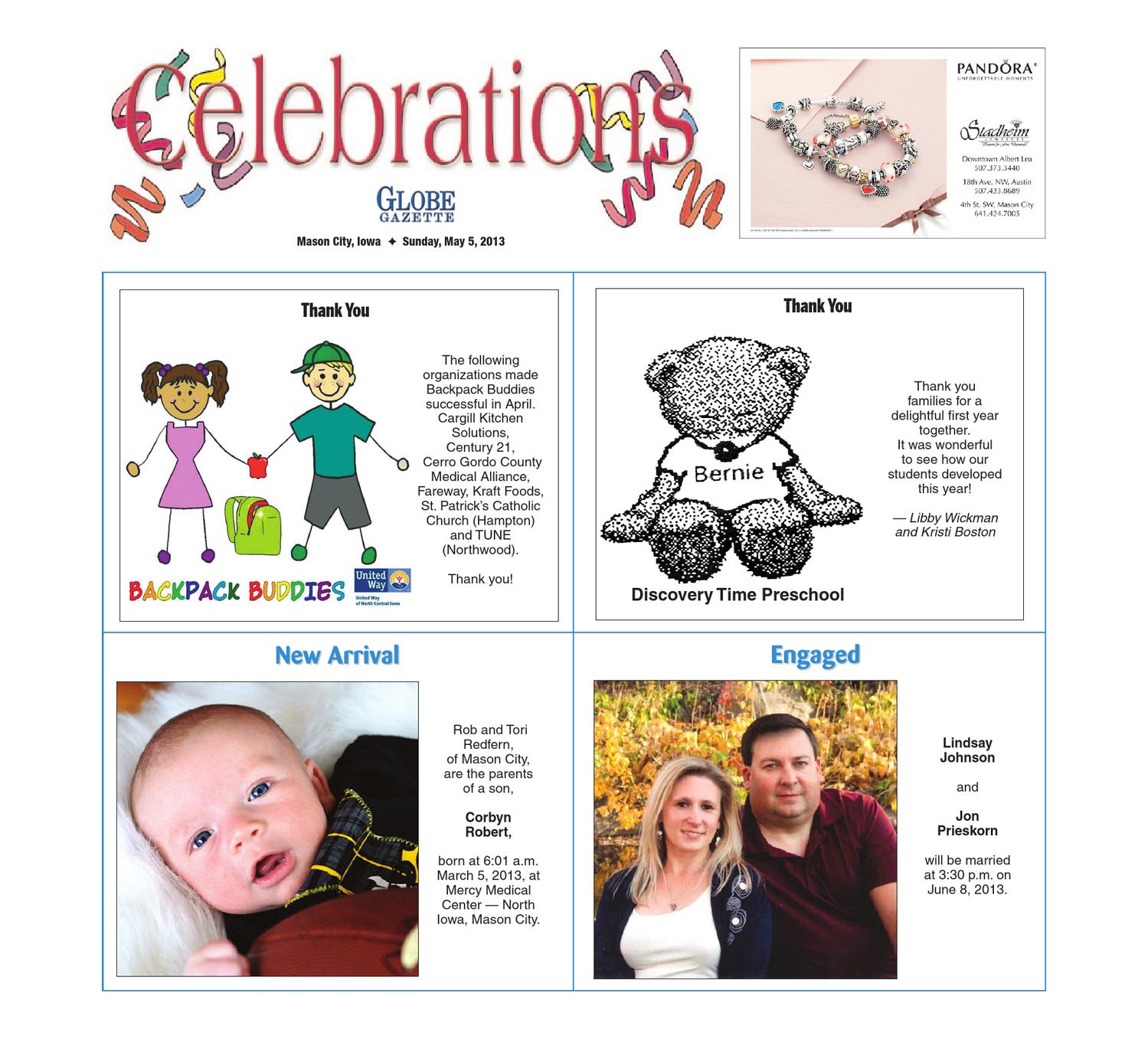 Celebrations (May 5, 2013) by Globe Gazette Issuu