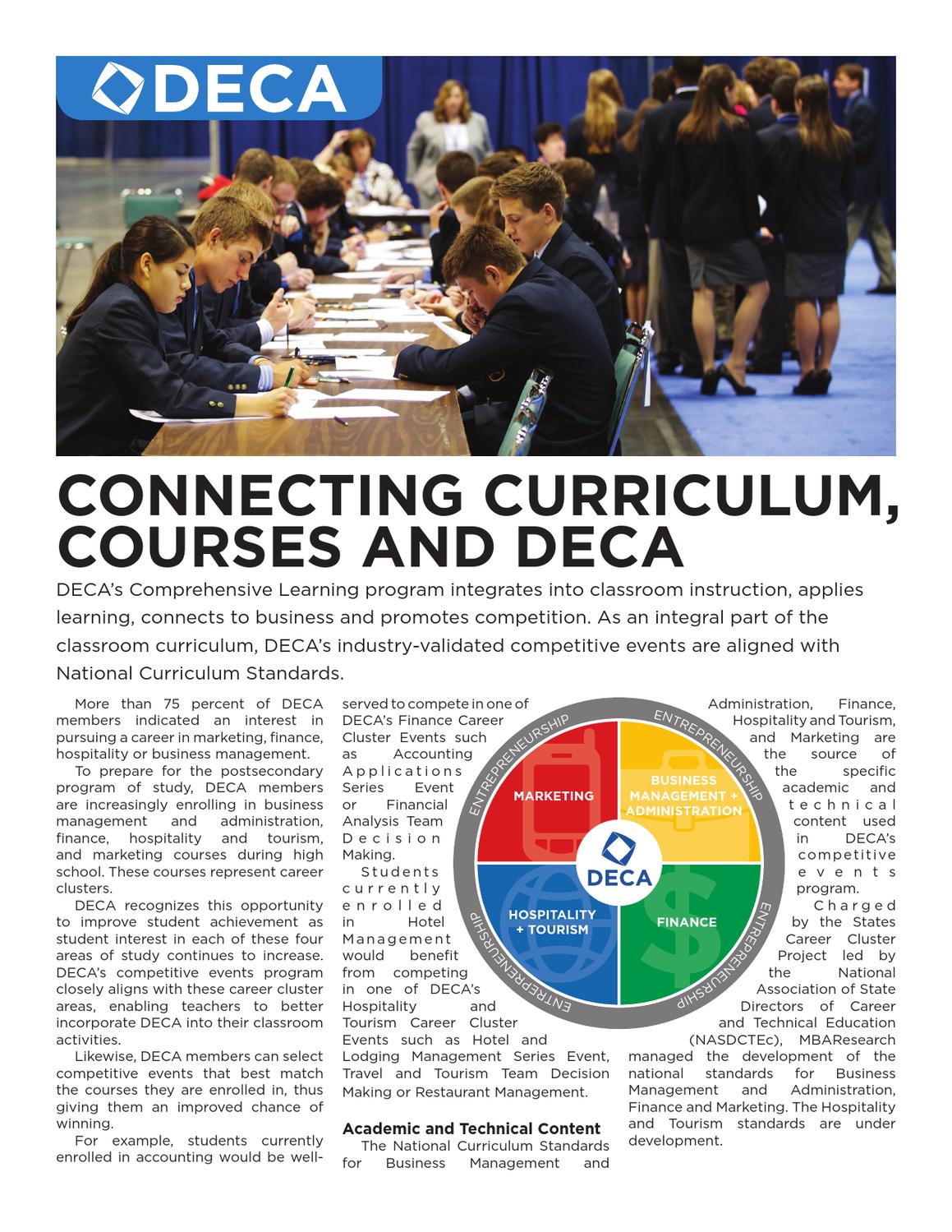 Connecting Curriculum, Courses and DECA by DECA Inc. - Issuu