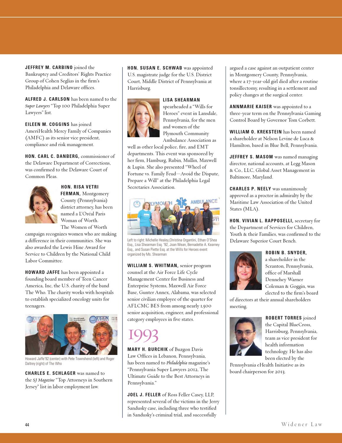 Widener Law Vol No 1 Spring 13 By Widener University Delaware Law School Issuu
