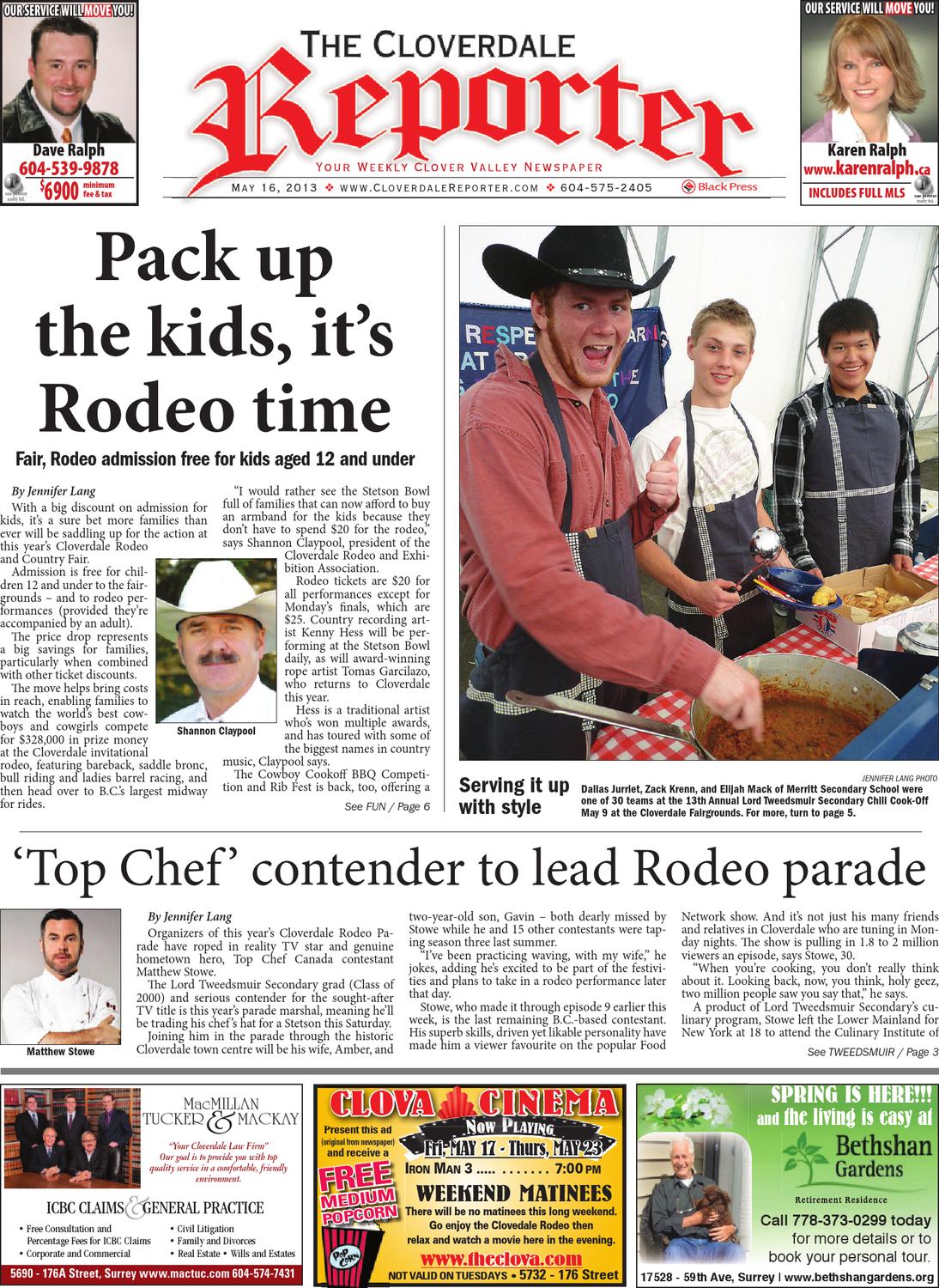 Cloverdale Reporter, May 16, 2013 by Black Press Media Group Issuu