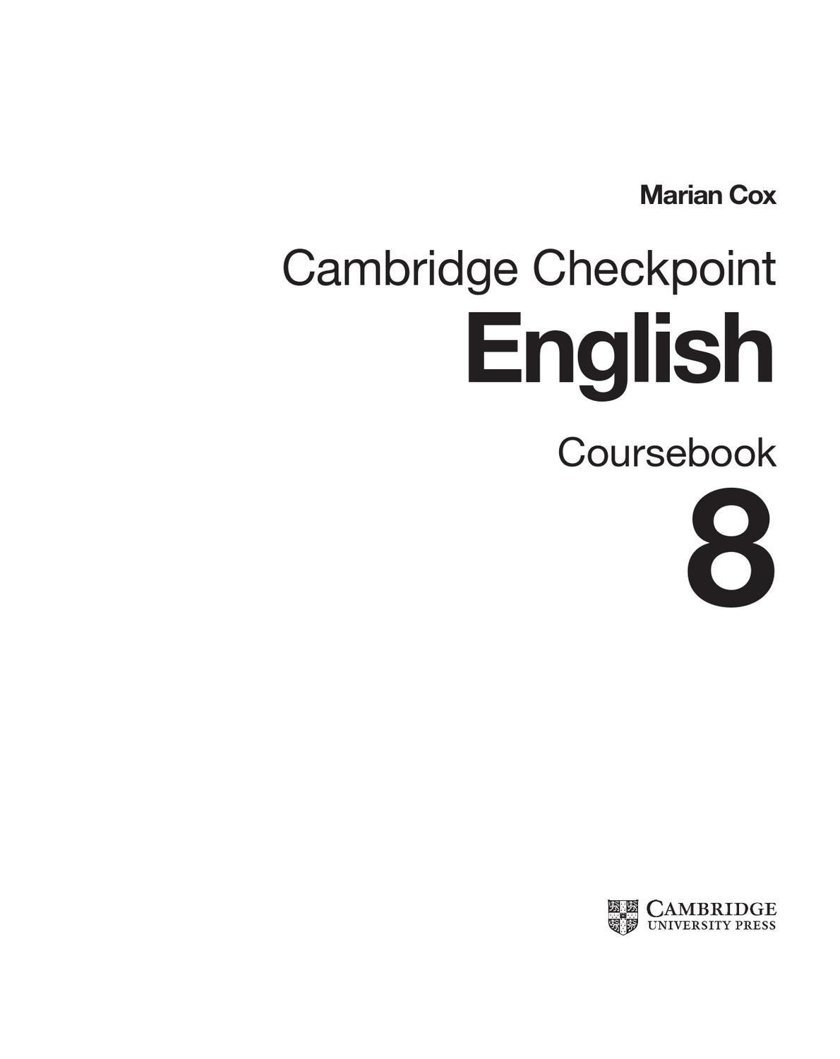 Cambridge Checkpoint English Coursebook 8 Pdf