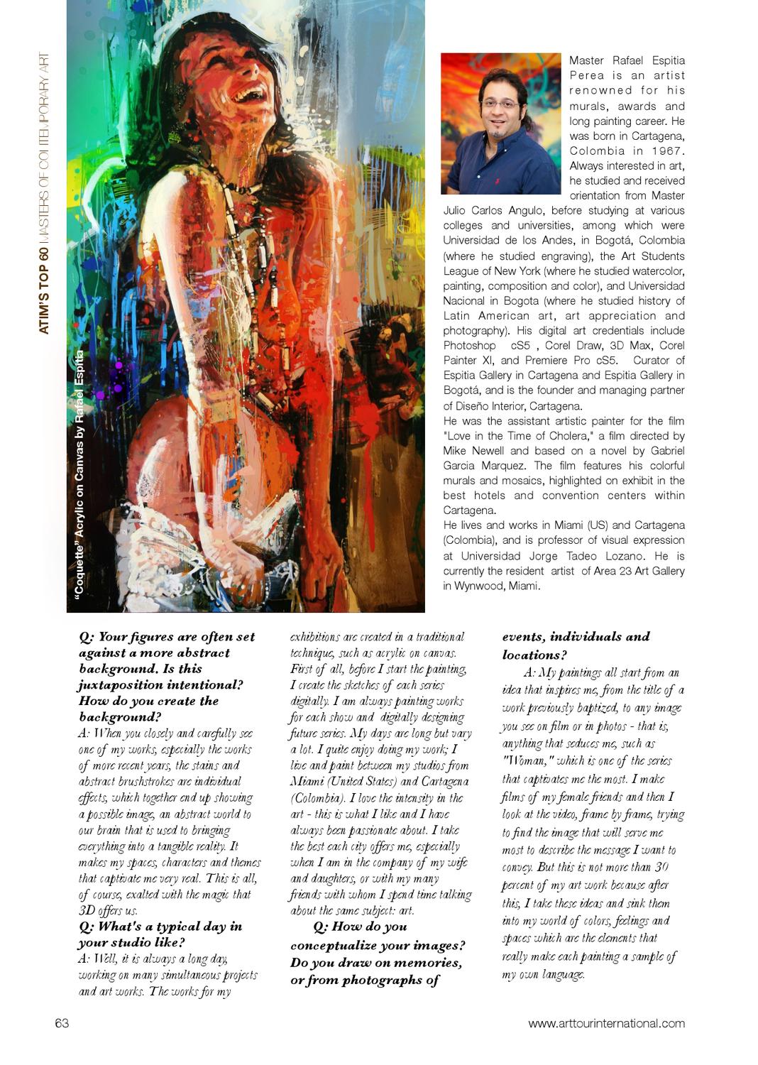 Atim Top 60 Masters of Contemporary Art by Arttour International